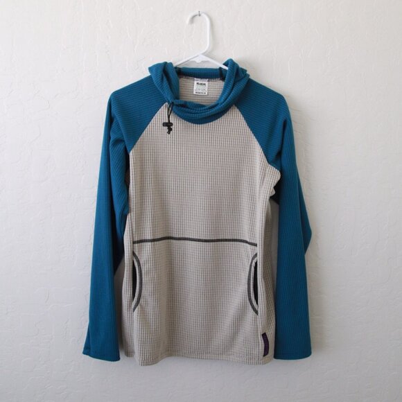 BRAND NEW Melanzana Micro Grid Hoodie V2 "Fog & Marine" Women's Medium - Picture 1 of 4